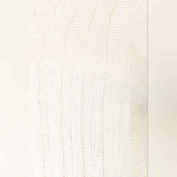 Justin Taylor Designer White Turtle Neck Fringe Poncho One Size Fit All - Picture 10 of 10